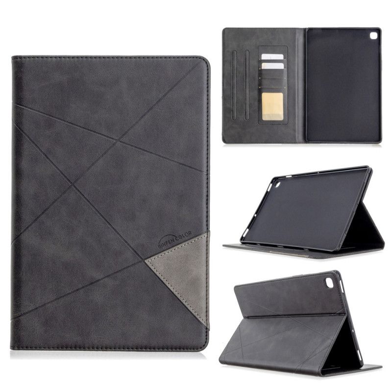 Cover Samsung Galaxy Tab S5e Grijs Zwart Geometrie