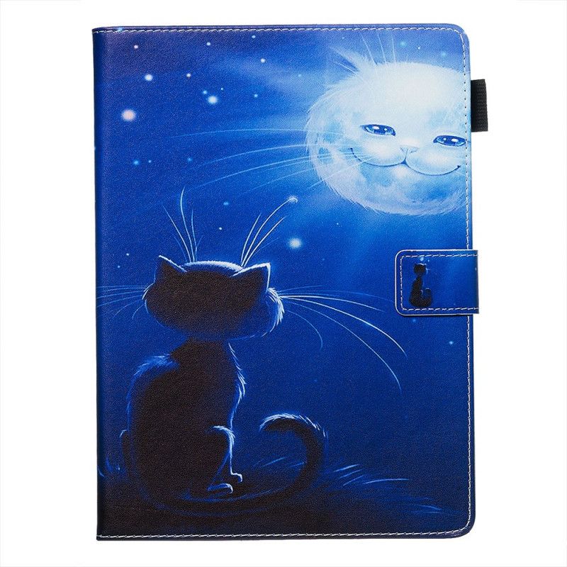 Cover Samsung Galaxy Tab S5e Telefoonhoesje Kat In Het Maanlicht