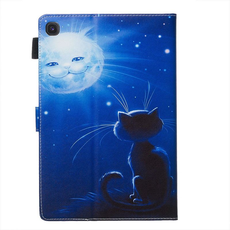 Cover Samsung Galaxy Tab S5e Telefoonhoesje Kat In Het Maanlicht