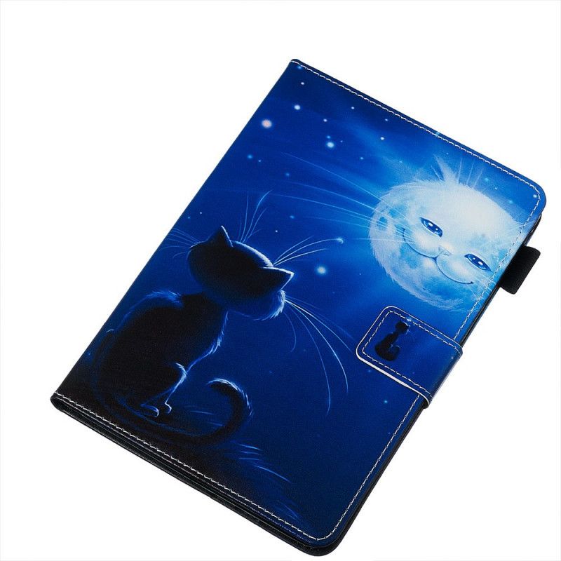 Cover Samsung Galaxy Tab S5e Telefoonhoesje Kat In Het Maanlicht