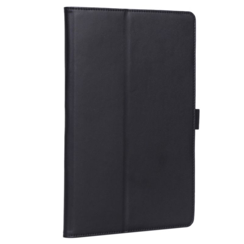 Cover voor Samsung Galaxy Tab S5e Rood Zwart Lederen Stijl Met Riem