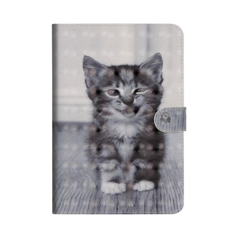 Flip Case Leren Samsung Galaxy Tab S5e Kitten