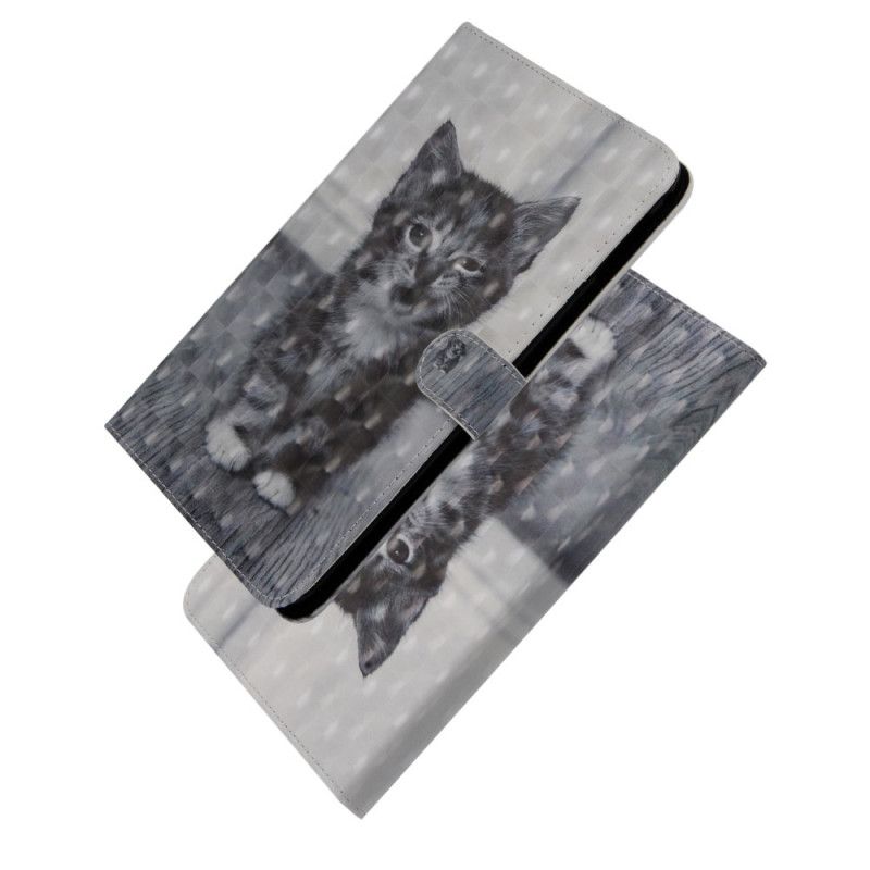 Flip Case Leren Samsung Galaxy Tab S5e Kitten
