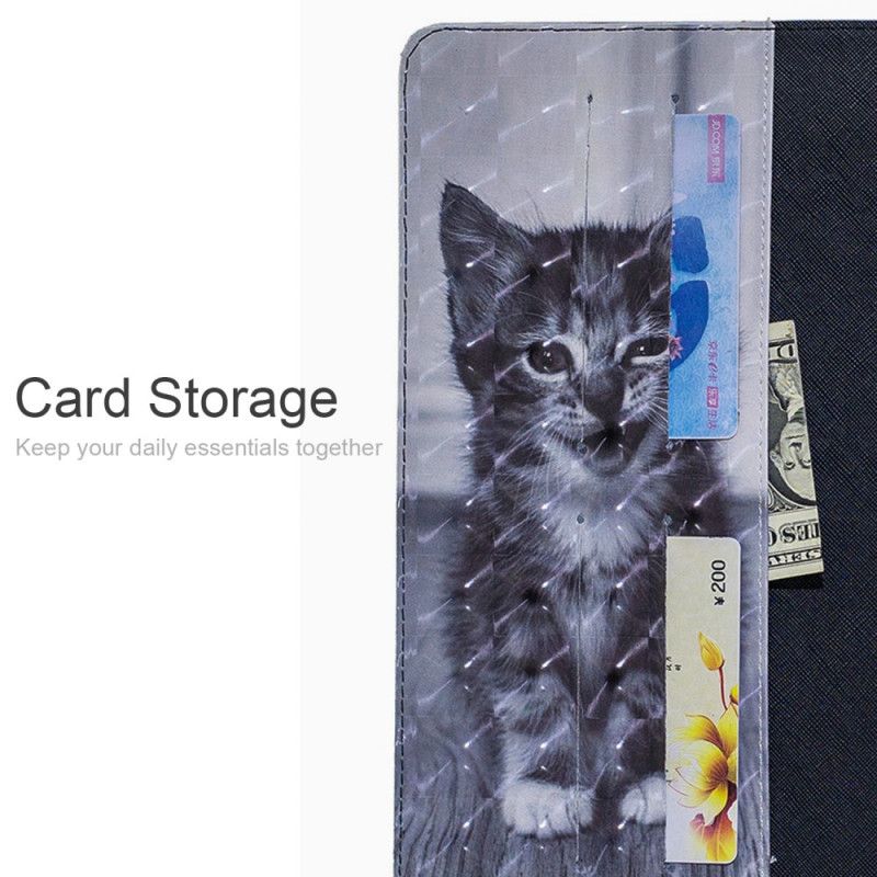 Flip Case Leren Samsung Galaxy Tab S5e Kitten