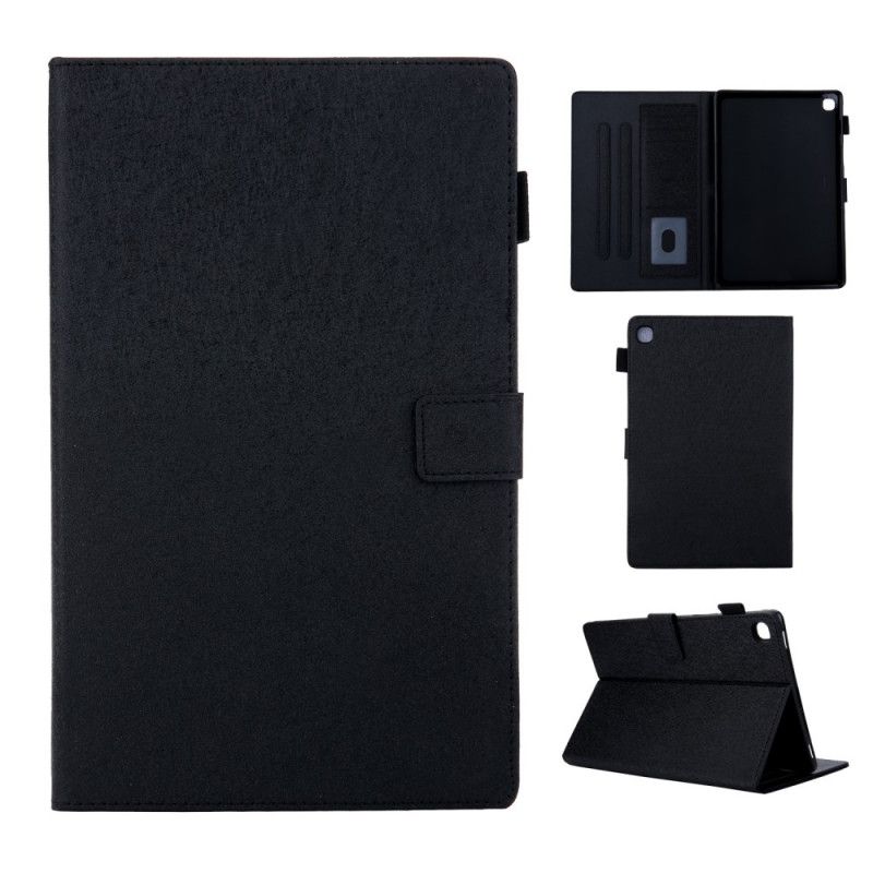 Flip Case Leren Samsung Galaxy Tab S5e Wit Zwart Gestructureerd Imitatieleer
