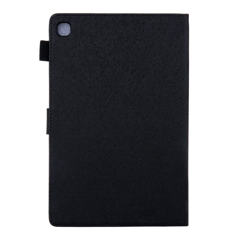 Flip Case Leren Samsung Galaxy Tab S5e Wit Zwart Gestructureerd Imitatieleer