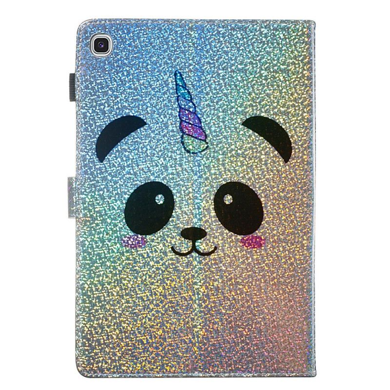 Leren Hoesje Samsung Galaxy Tab S5e Glitterpanda