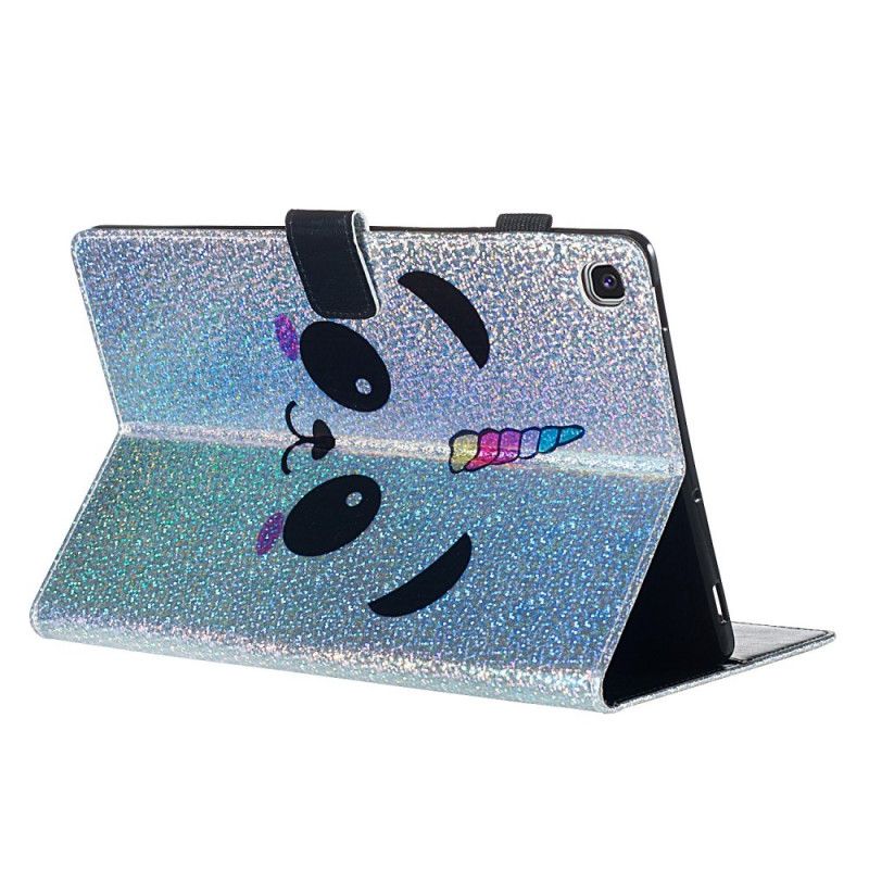 Leren Hoesje Samsung Galaxy Tab S5e Glitterpanda