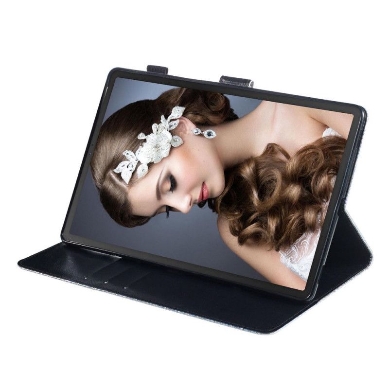 Leren Hoesje Samsung Galaxy Tab S5e Glitterpanda