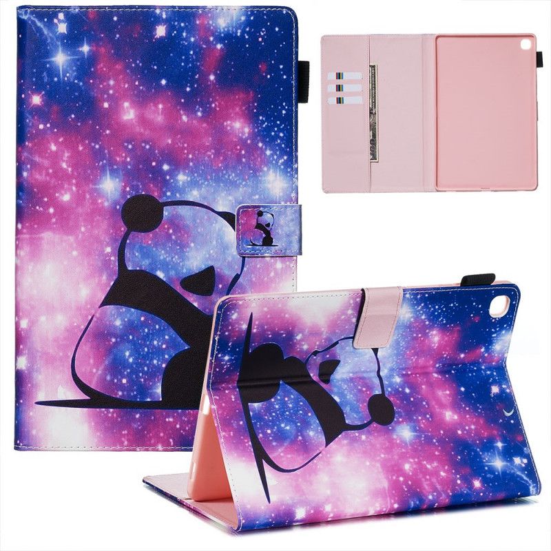 Leren Hoesje Samsung Galaxy Tab S5e Ruimtepanda