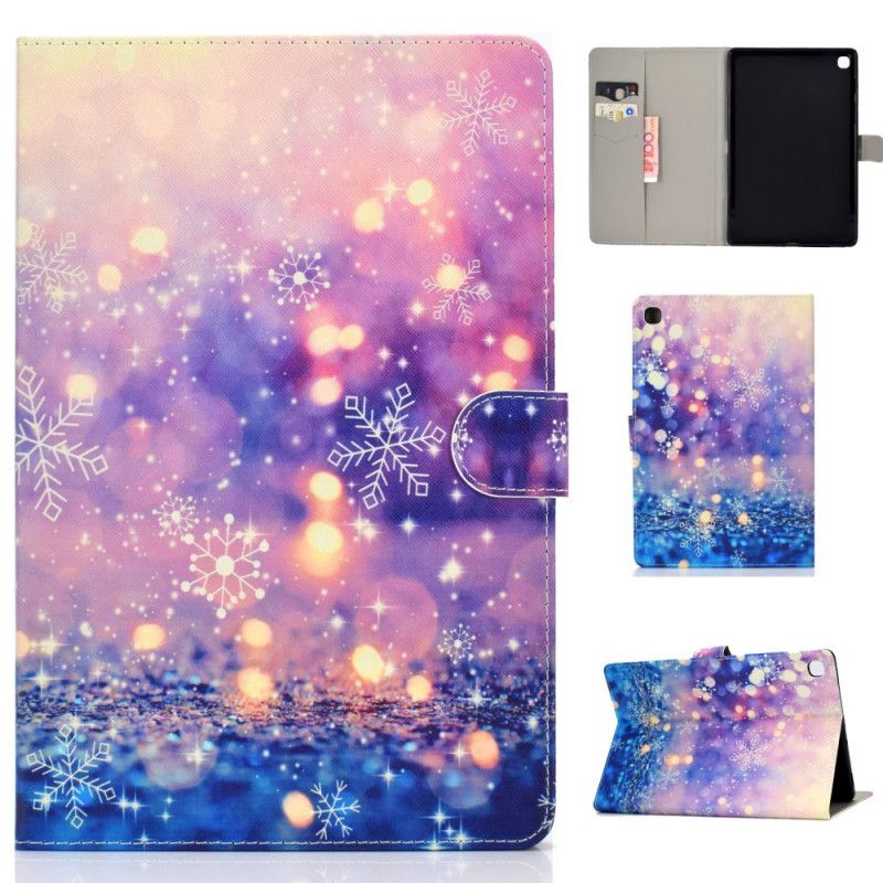 Leren Hoesje Samsung Galaxy Tab S5e Telefoonhoesje Licht En Vlokken