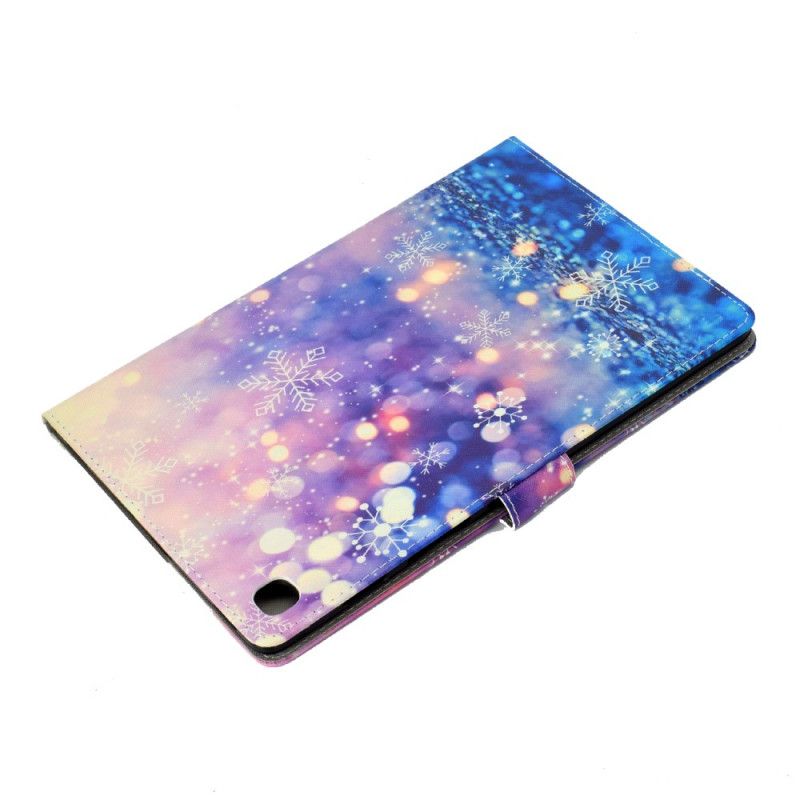Leren Hoesje Samsung Galaxy Tab S5e Telefoonhoesje Licht En Vlokken