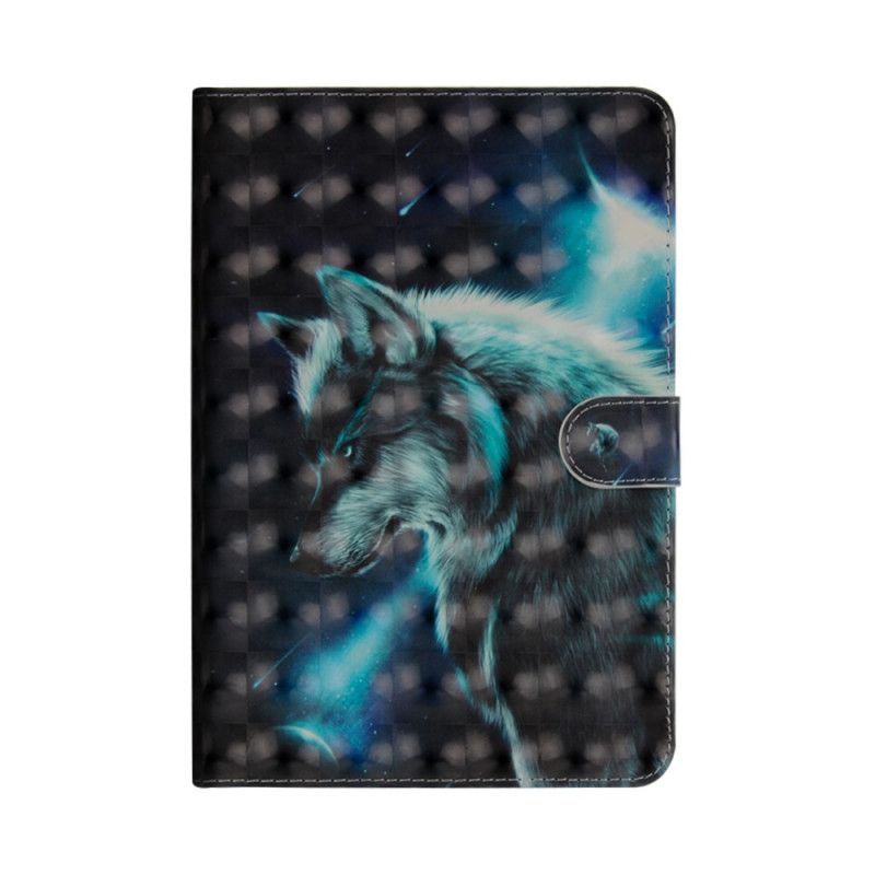 Leren Hoesje Samsung Galaxy Tab S5e Wilde Wolf