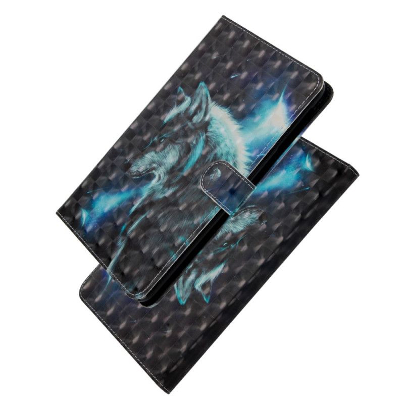 Leren Hoesje Samsung Galaxy Tab S5e Wilde Wolf