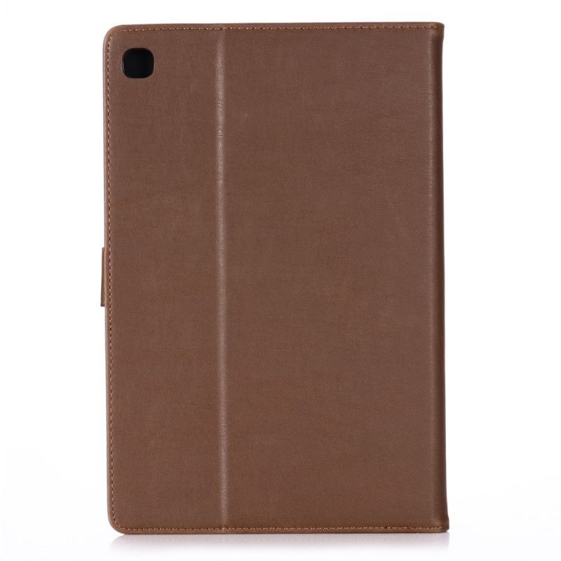 Leren Hoesje Samsung Galaxy Tab S5e Zwart Vintage Kunstleer