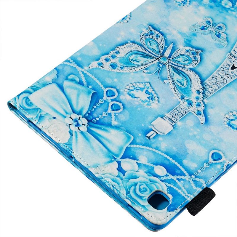 Leren Hoesje voor Samsung Galaxy Tab S5e Diamanten Eiffeltoren