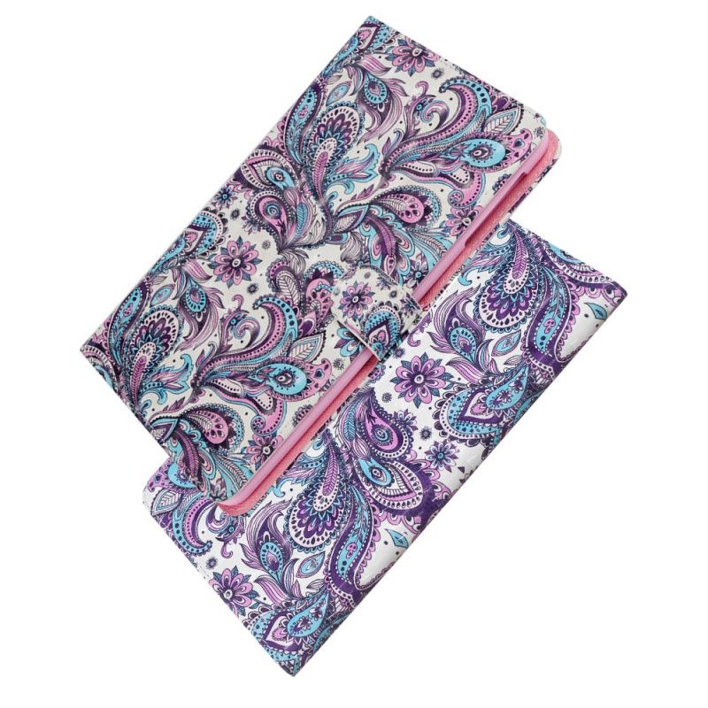 Leren Hoesje voor Samsung Galaxy Tab S5e Paisley Patroon