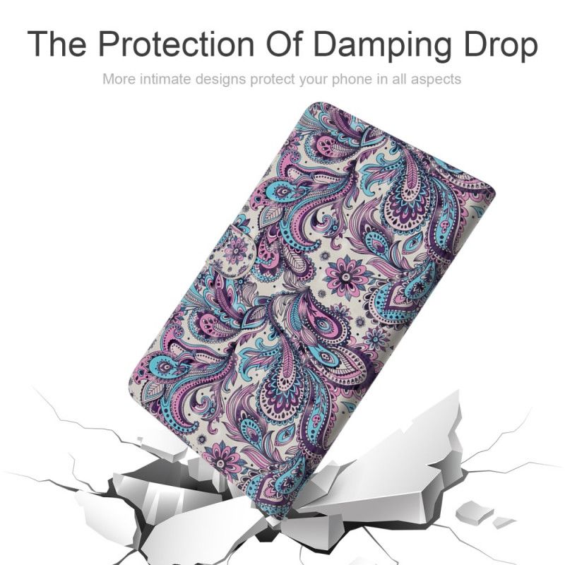 Leren Hoesje voor Samsung Galaxy Tab S5e Paisley Patroon