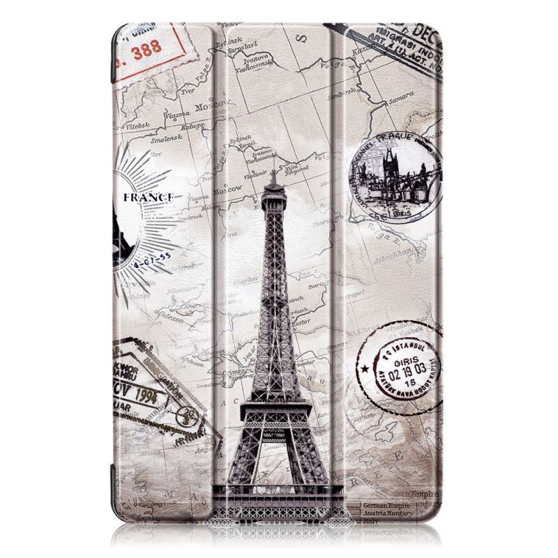 Smart Case Samsung Galaxy Tab S5e Versterkte Retro Eiffeltoren