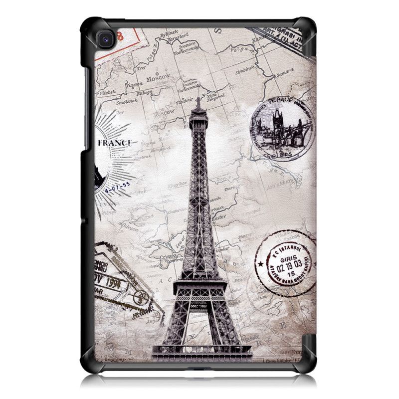 Smart Case Samsung Galaxy Tab S5e Versterkte Retro Eiffeltoren
