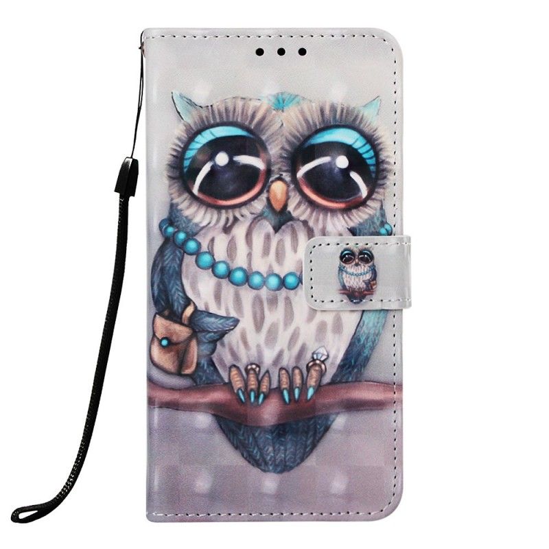 Flip Case Leren Samsung Galaxy A10 Juffrouw Uil