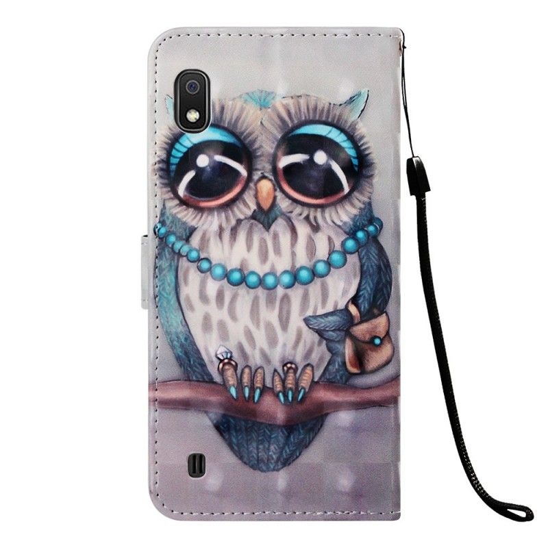 Flip Case Leren Samsung Galaxy A10 Juffrouw Uil