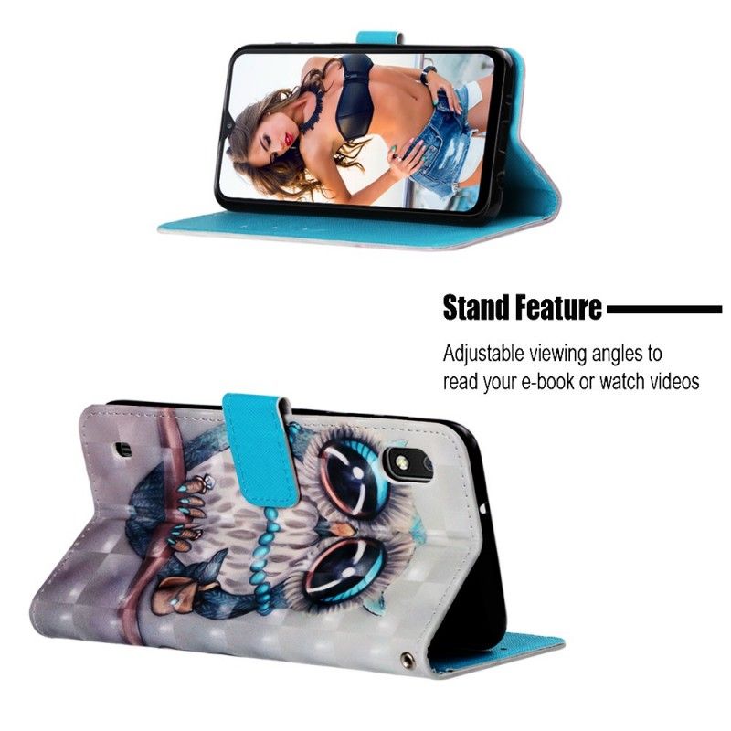 Flip Case Leren Samsung Galaxy A10 Juffrouw Uil