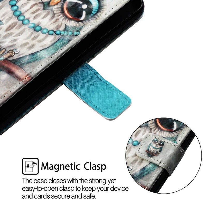 Flip Case Leren Samsung Galaxy A10 Juffrouw Uil