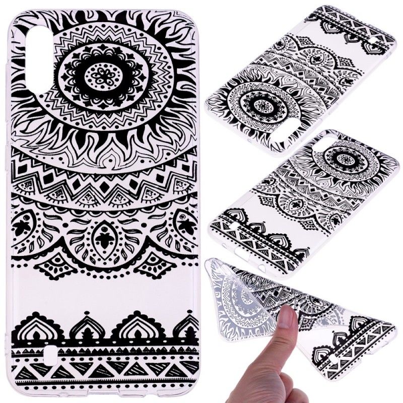 Hoesje Samsung Galaxy A10 Telefoonhoesje Transparante Bloemen Mandala