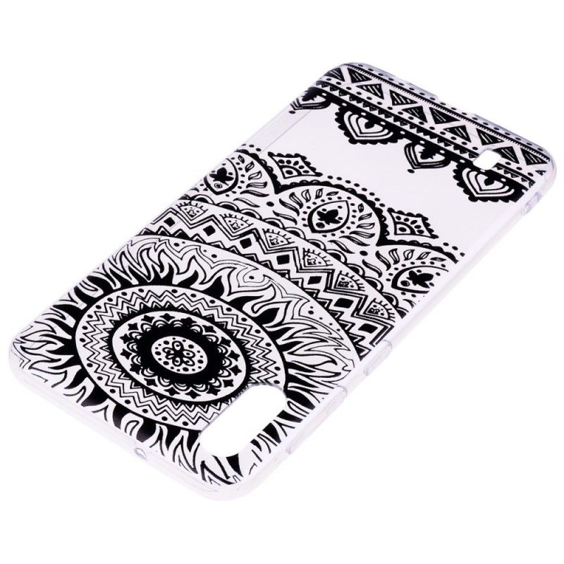 Hoesje Samsung Galaxy A10 Telefoonhoesje Transparante Bloemen Mandala