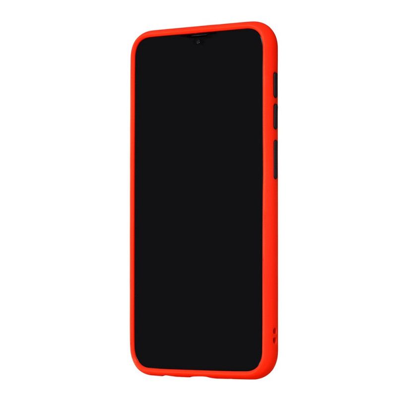 Hoesje Samsung Galaxy A10 Wit Zwart Hybride Met Gekleurde Randen