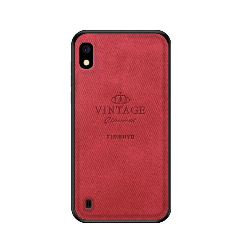 Hoesje voor Samsung Galaxy A10 Rood Grijs Eervolle Vintage Pinwuyo