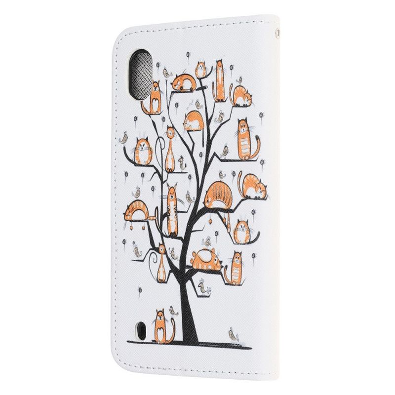 Leren Hoesje Samsung Galaxy A10 Funky String Katten