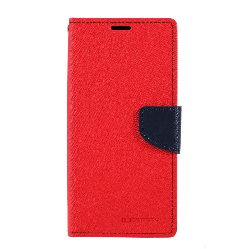 Leren Hoesje Samsung Galaxy A10 Rood Zwart Tweekleurig Kwik