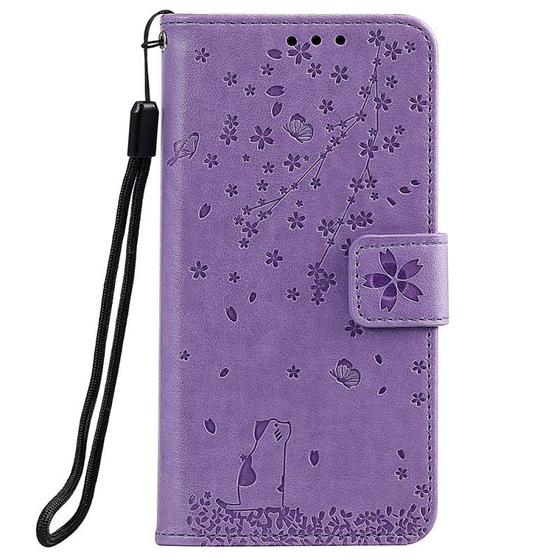 Leren Hoesje voor Samsung Galaxy A10 Magenta Grijs String Mijmering