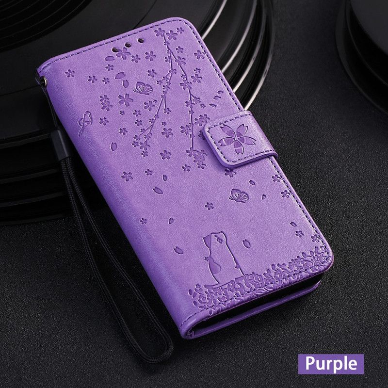 Leren Hoesje voor Samsung Galaxy A10 Magenta Grijs String Mijmering