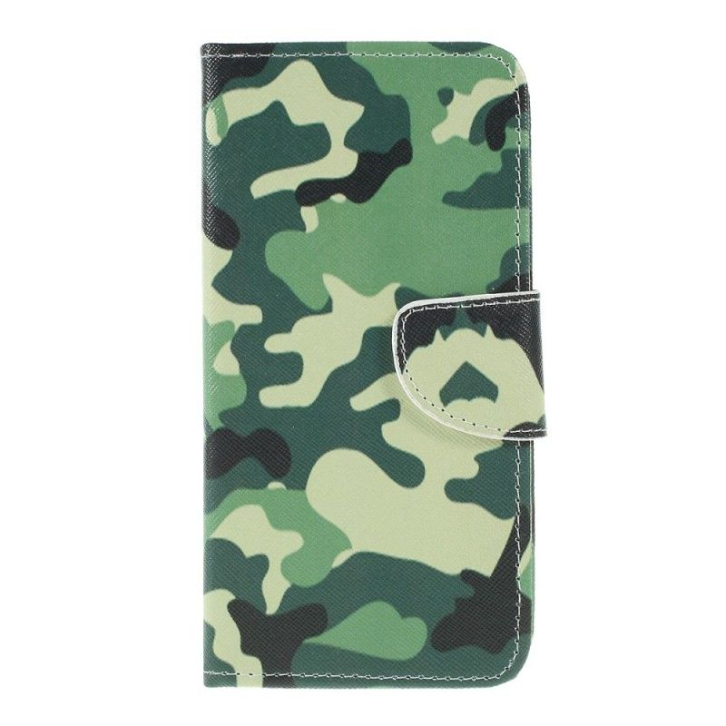 Leren Hoesje voor Samsung Galaxy A10 Militaire Camouflage