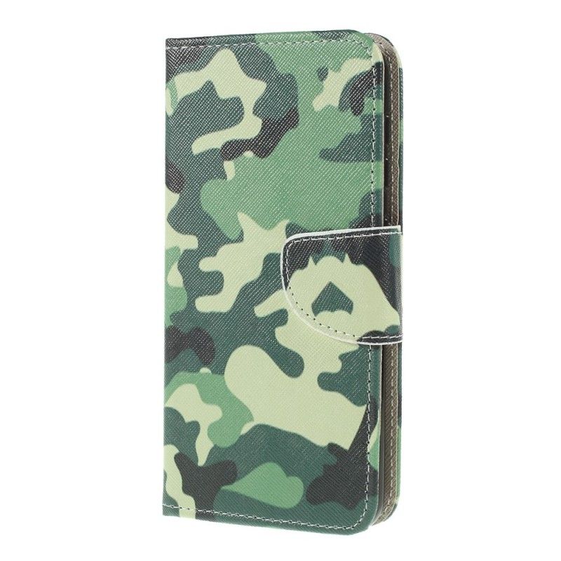 Leren Hoesje voor Samsung Galaxy A10 Militaire Camouflage