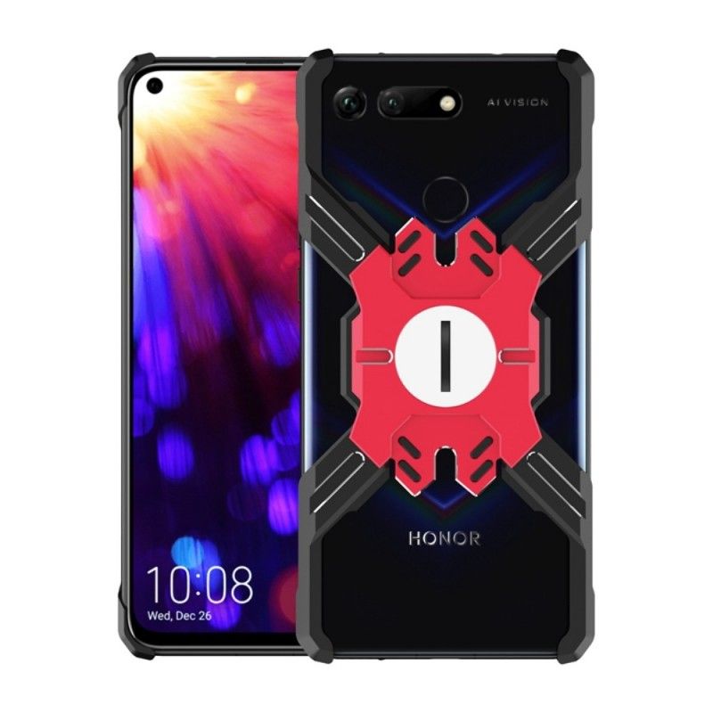 Case Hoesje Honor View 20 Wit Zwart Telefoonhoesje Heldenbumper