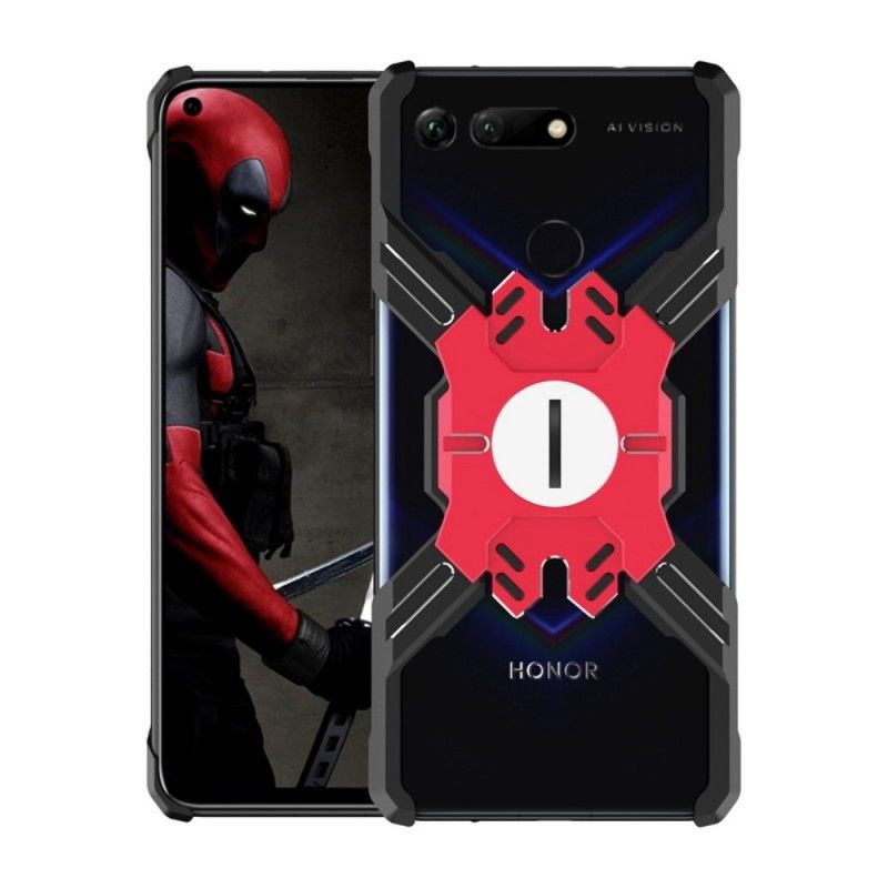 Case Hoesje Honor View 20 Wit Zwart Telefoonhoesje Heldenbumper