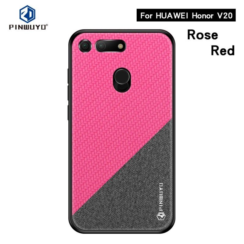Hoesje Honor View 20 Magenta Zwart Mofi Eer Serie