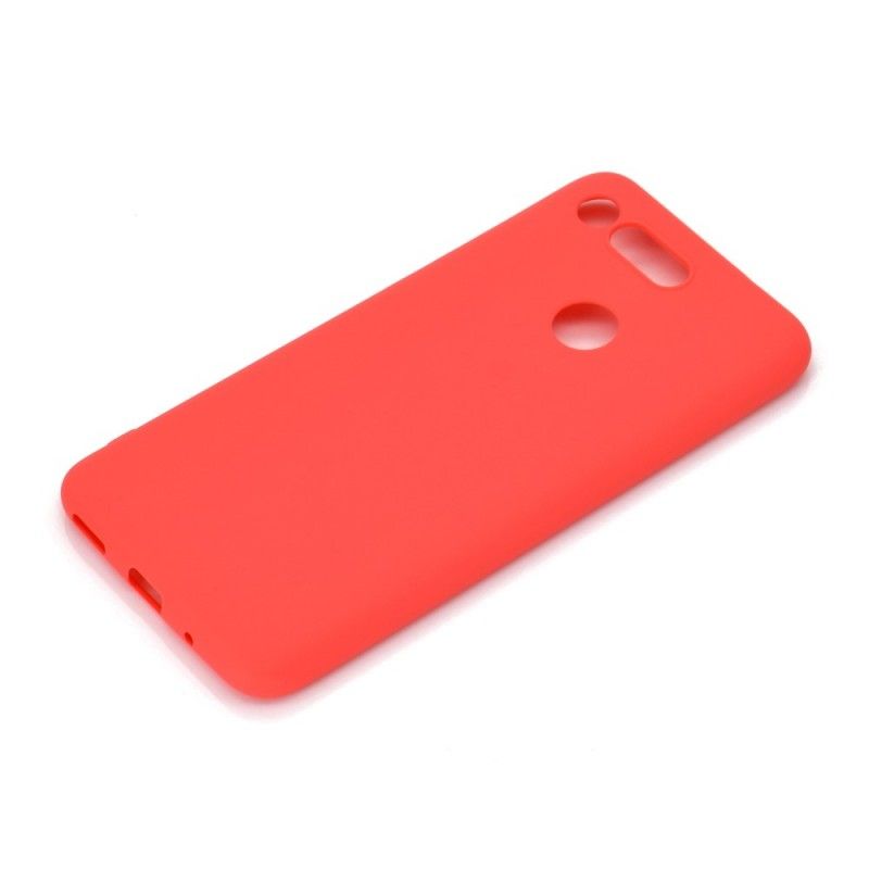 Hoesje Honor View 20 Wit Zwart Zachte Matte Siliconen