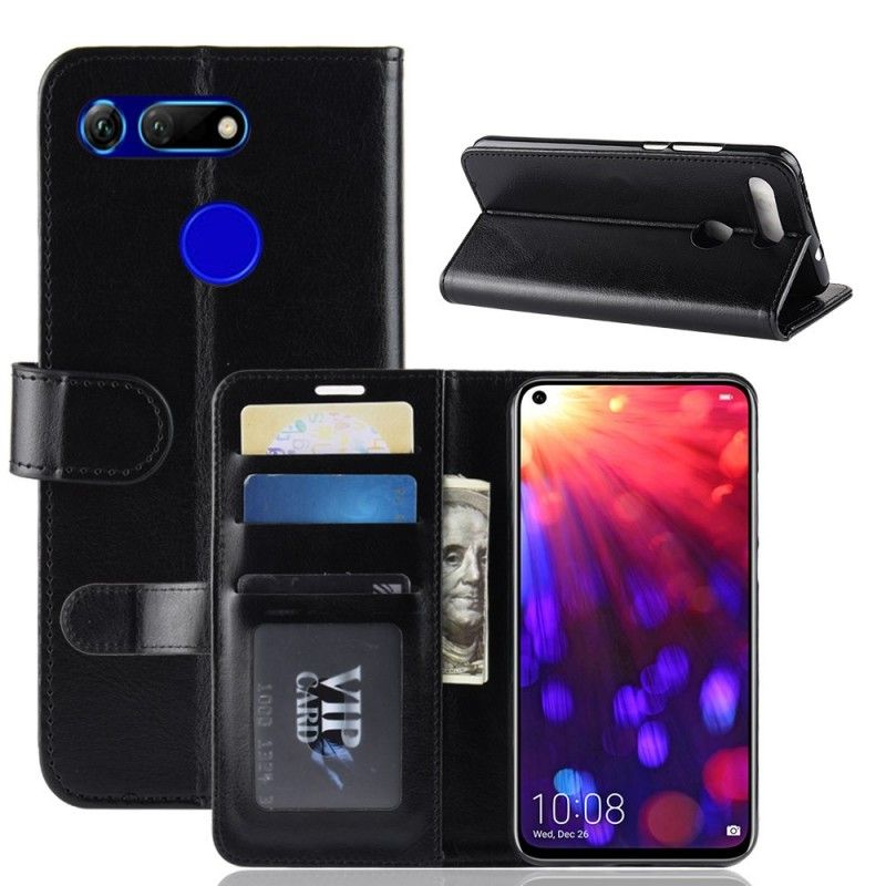 Leren Hoesje Honor View 20 Rood Telefoonhoesje Ultra Kunstleer