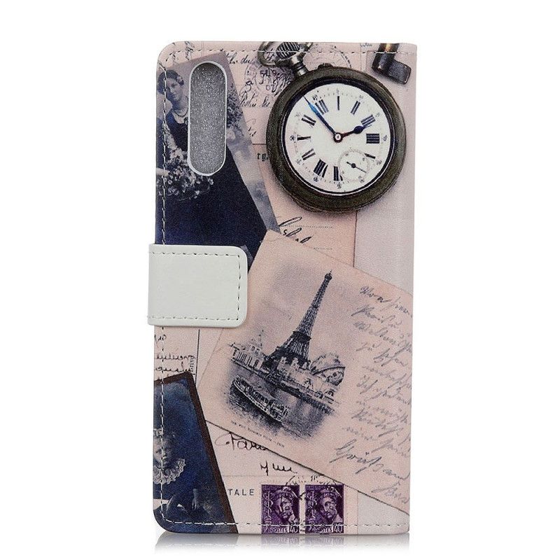 Cover Folio-hoesje Sony Xperia 5 Telefoonhoesje Eiffeltoren Van De Dichter
