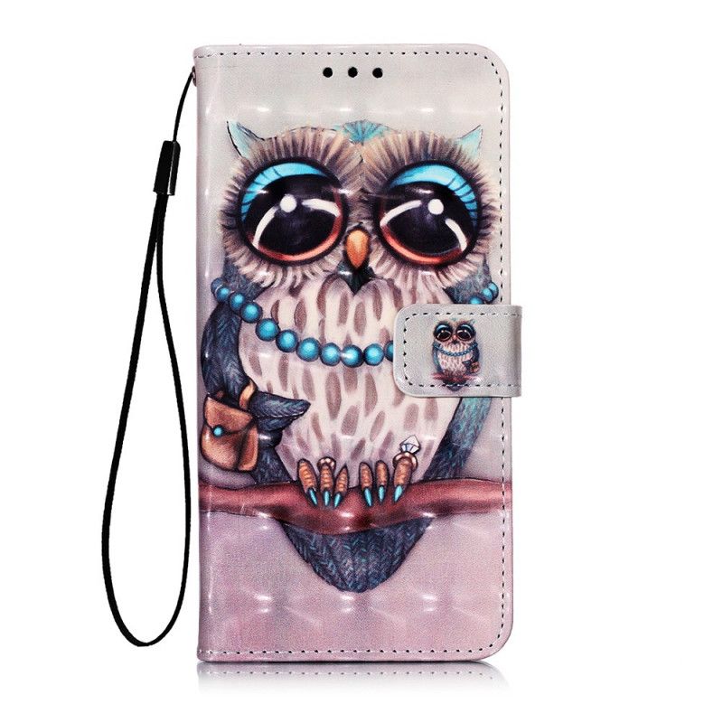 Flip Case Leren Sony Xperia 5 Mevrouw Uil