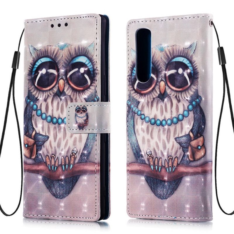 Flip Case Leren Sony Xperia 5 Mevrouw Uil