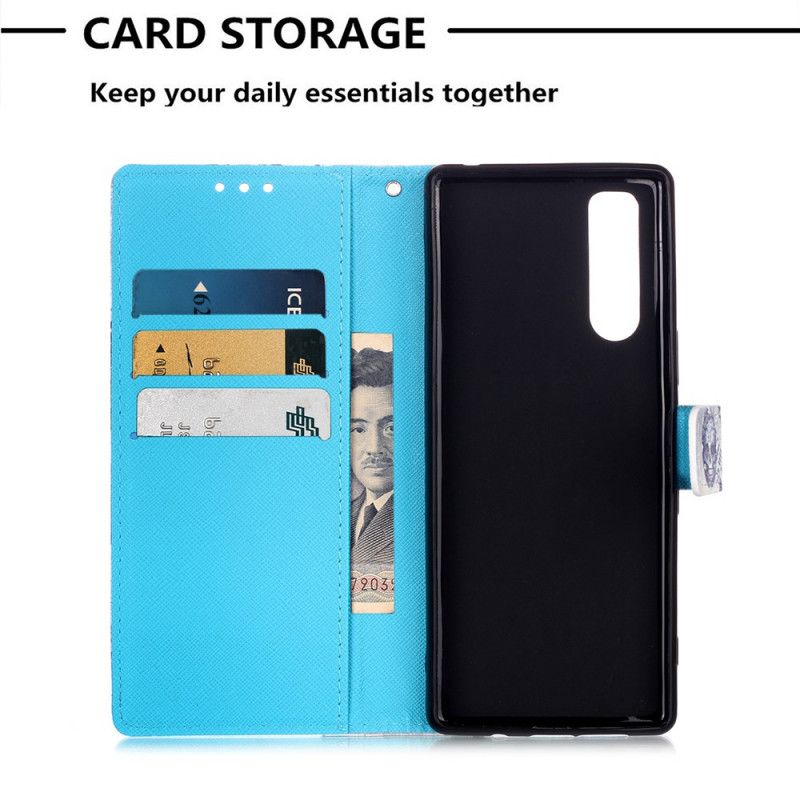 Flip Case Leren Sony Xperia 5 Mevrouw Uil