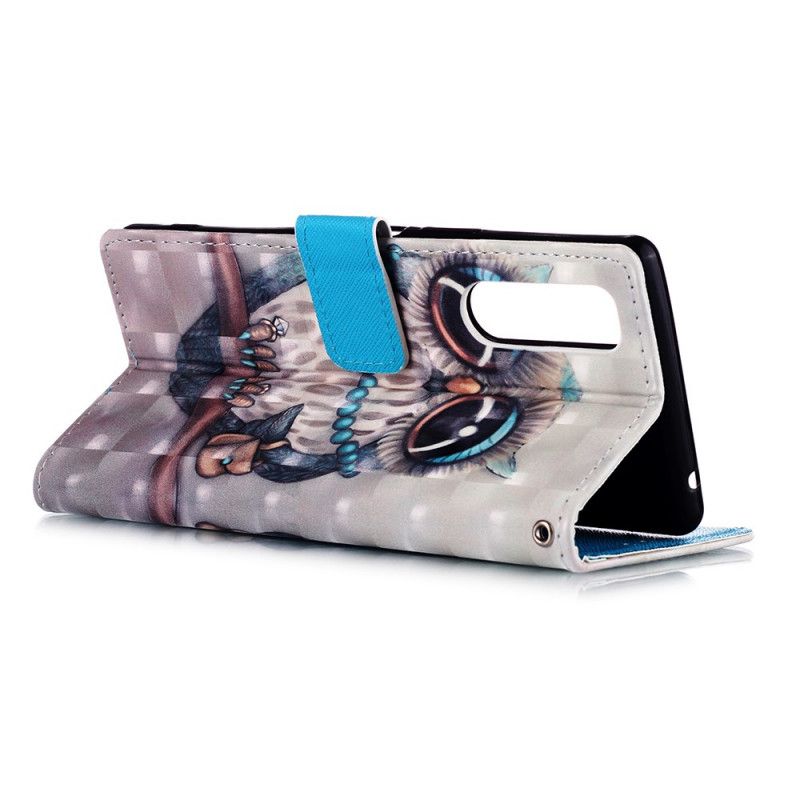 Flip Case Leren Sony Xperia 5 Mevrouw Uil