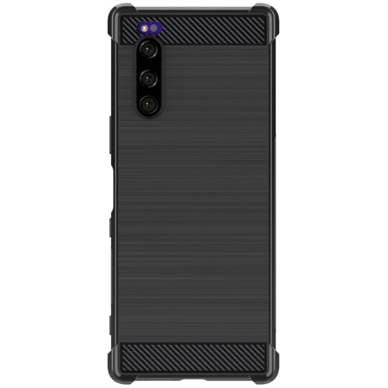 Hoesje voor Sony Xperia 5 Imak Geborstelde Koolstofvezel