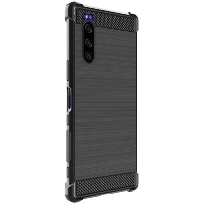 Hoesje voor Sony Xperia 5 Imak Geborstelde Koolstofvezel